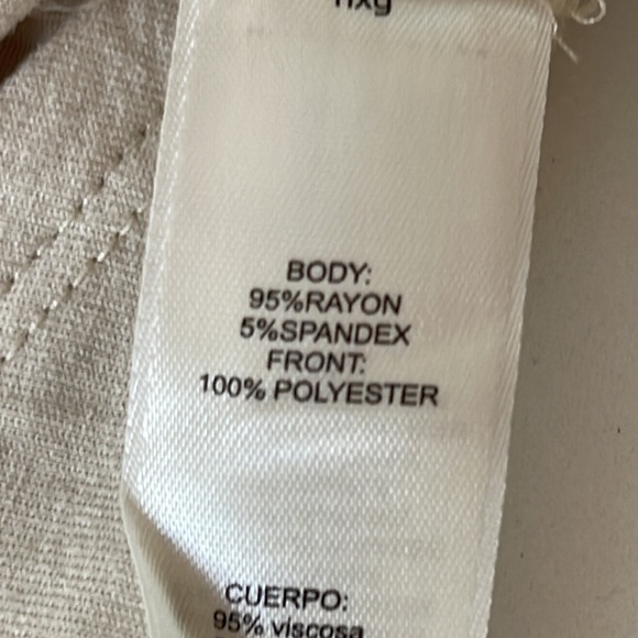 Chicos woven split front tank in color cement sleeveless chicos - Picture 8 of 8